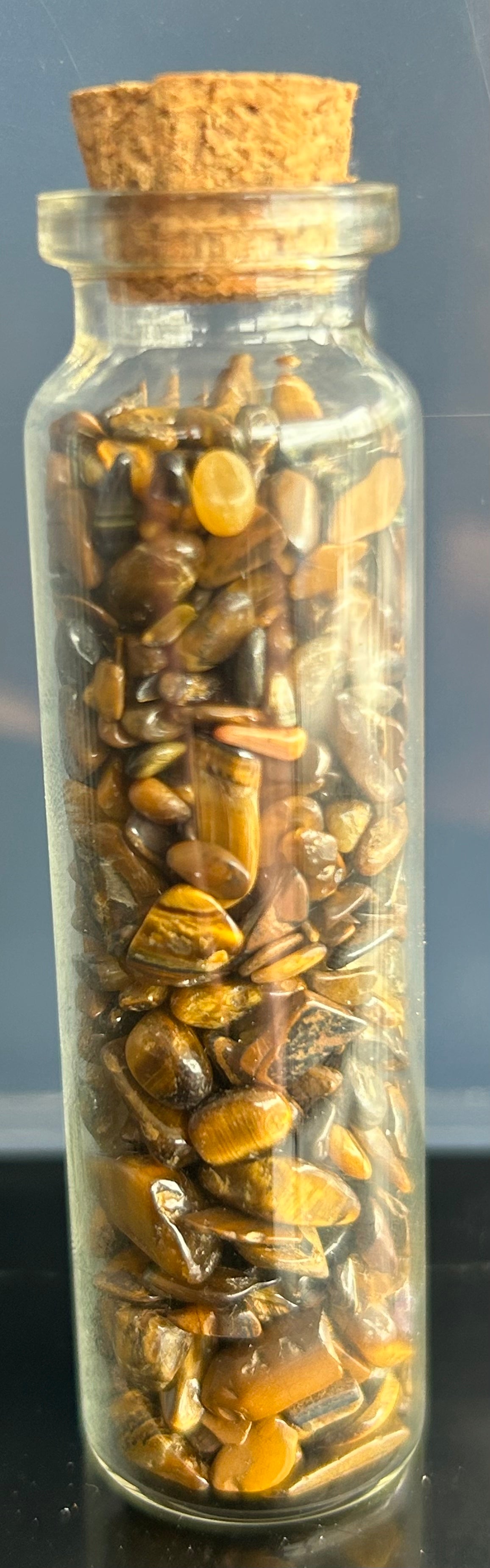 Tigers eye chip bottles