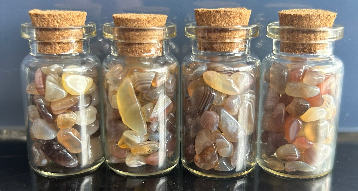Botswana Agate Chip Bottle
