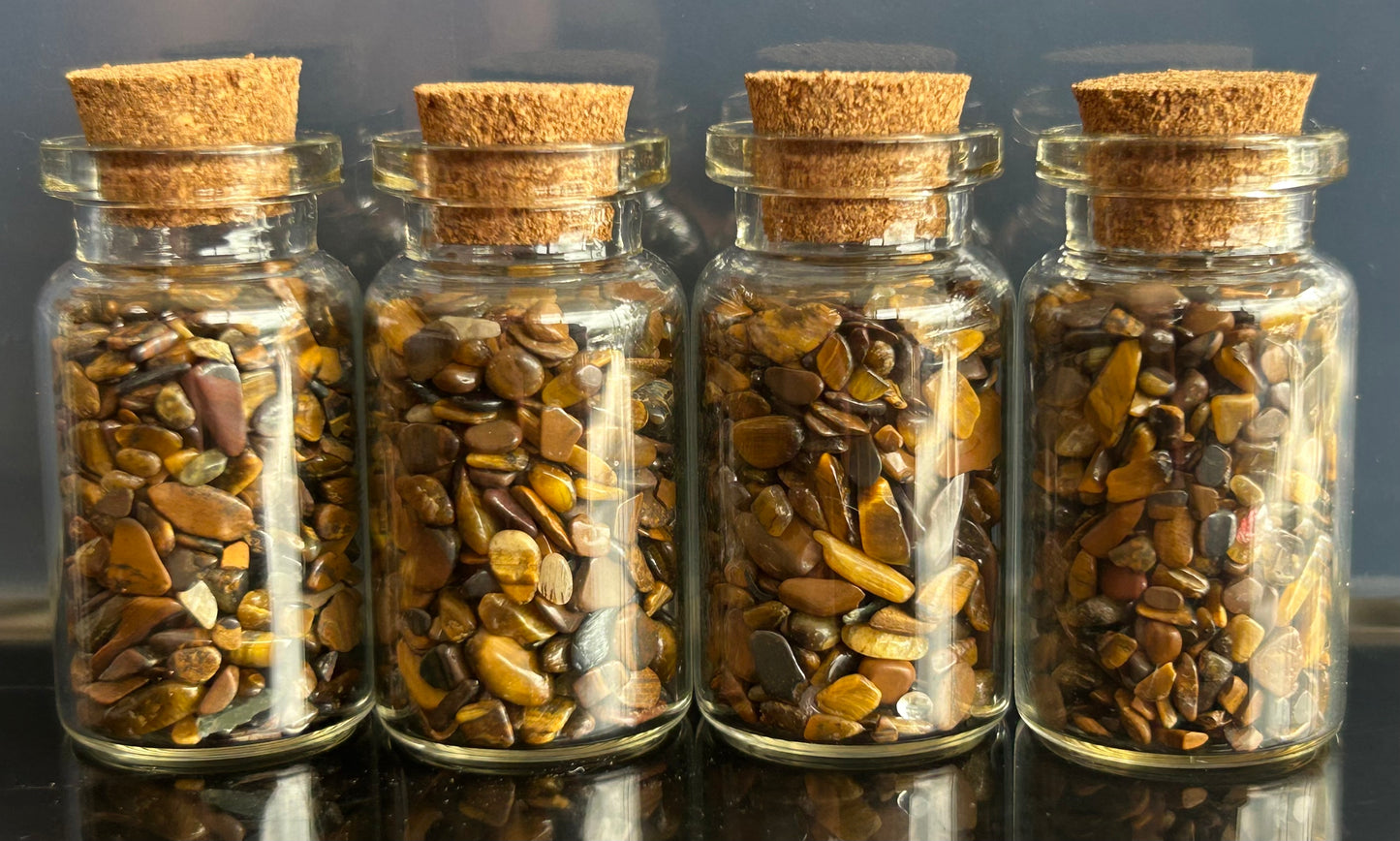 Tigers eye chip bottles