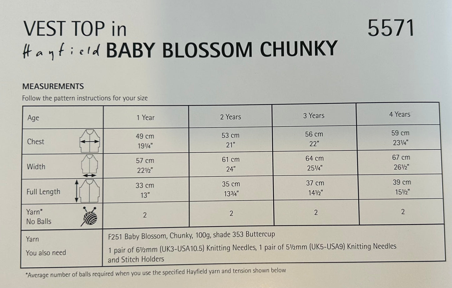 PETAL SWEATER VEST IN HAYFIELD BABY BLOSSOM CHUNKY