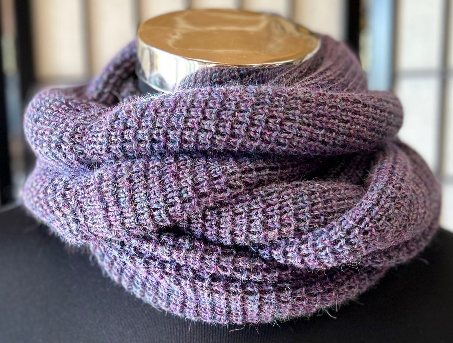 Machine Knit Alpaca Cowl