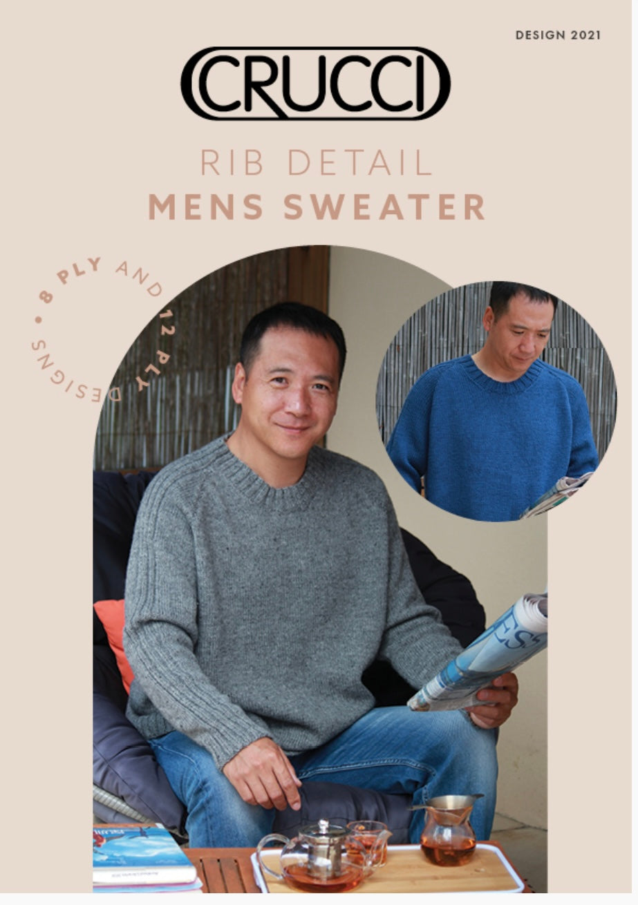 Rib Detail Mens Sweater