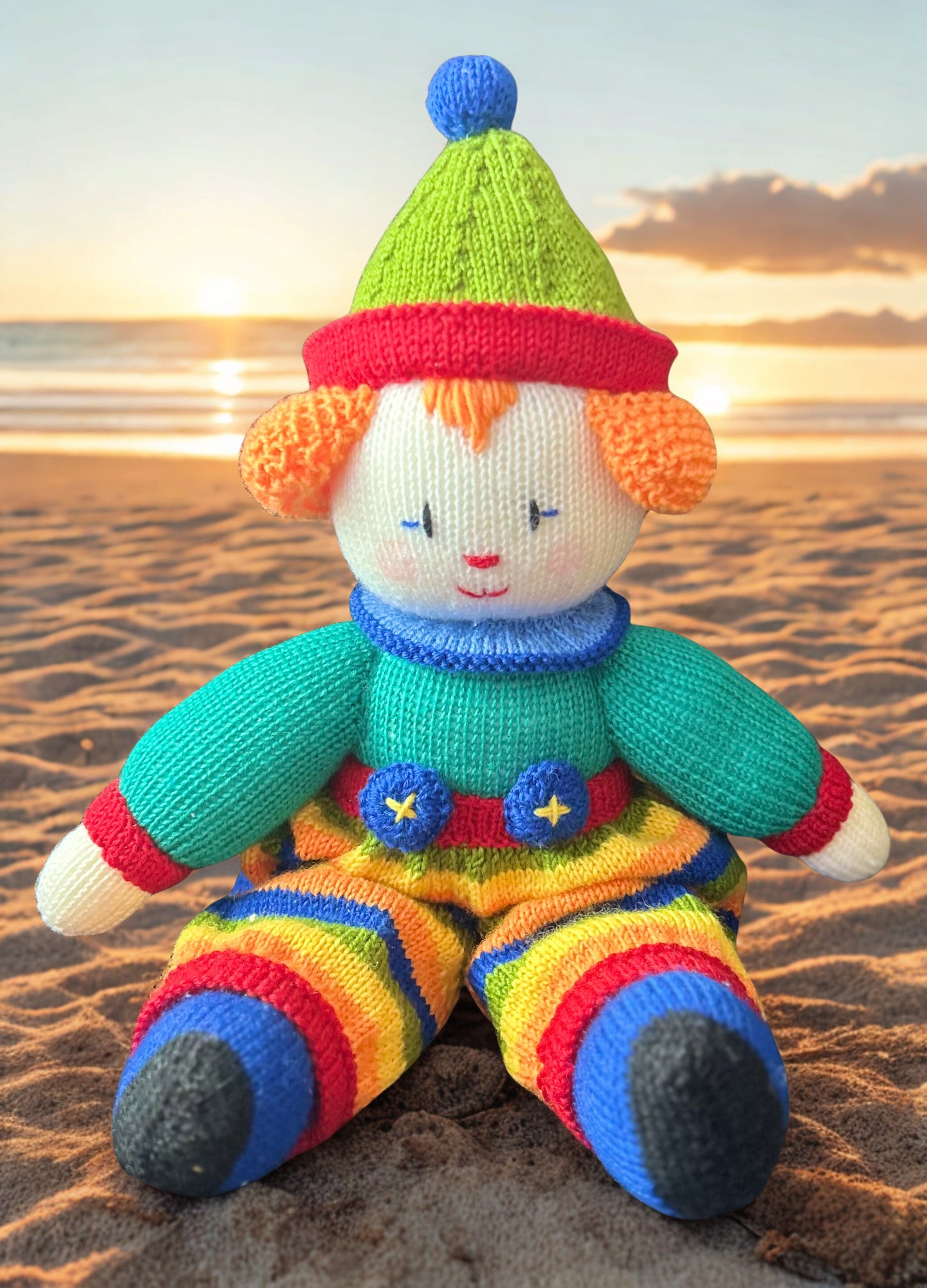 Clown Knitted Toy