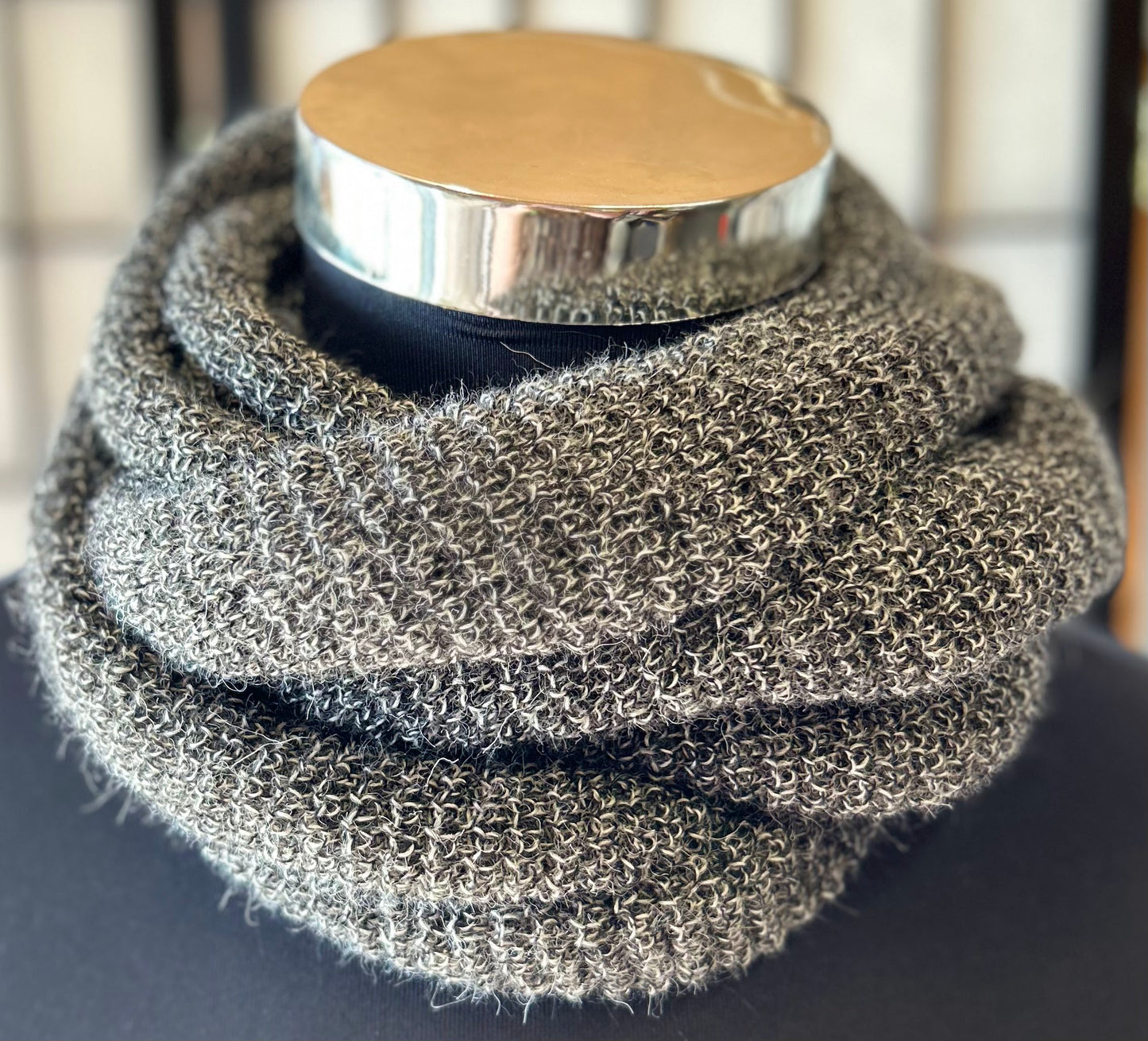 Machine Knit Alpaca Cowl