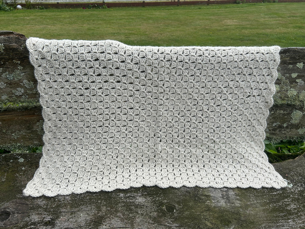 Cream Crochet Bassinet Blanket