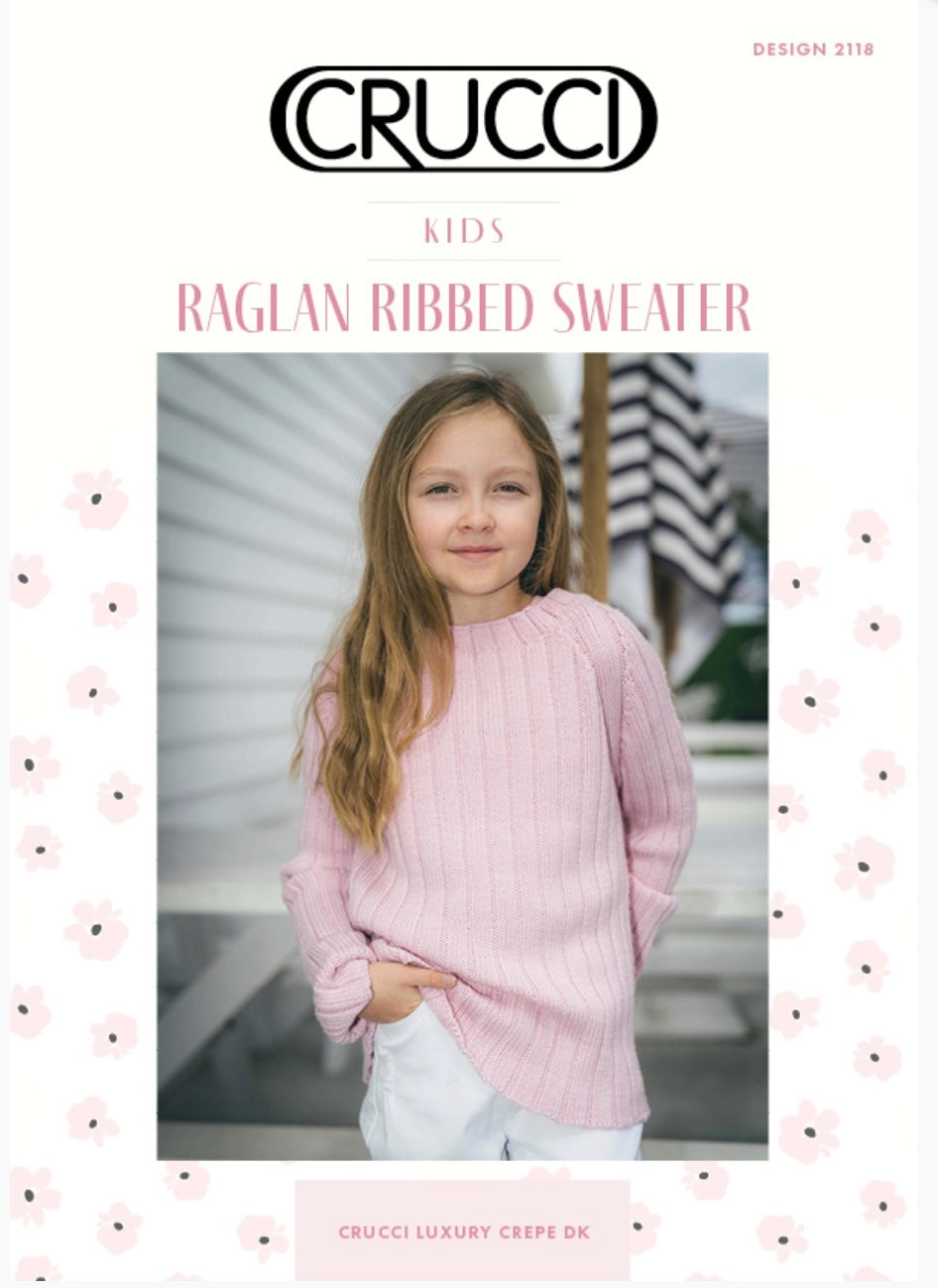 Kids Raglan Ribbed Sweater