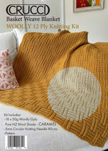 Load image into Gallery viewer, Basket Weave Blanket Knitting Kit
